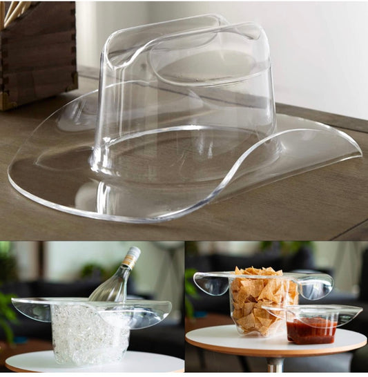 Acrylic Cowboy Hat Serving Bowls